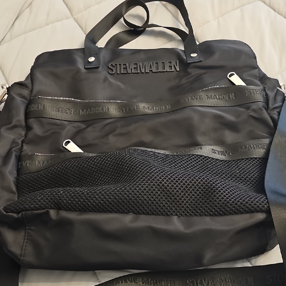Steve Madden Black Duffel Bag for Men